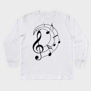 Music notes design Kids Long Sleeve T-Shirt